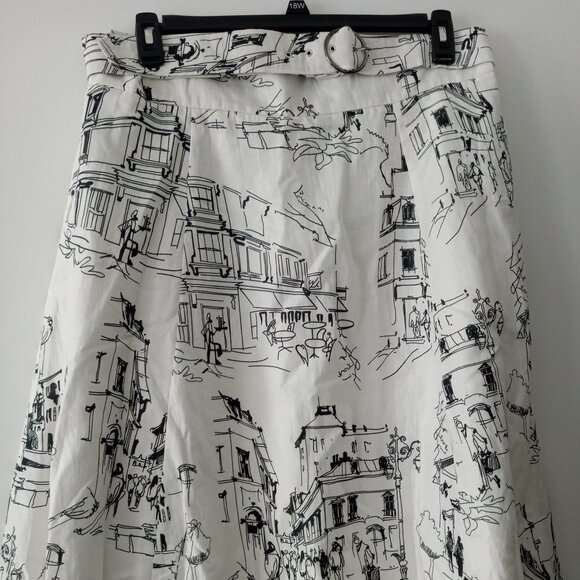 Zapelle Cafe Scene Skirt - Picture 1 of 6